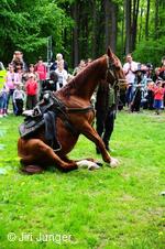 Slet čarodějnic 2009 - koňské show manželů Tomkových o přestávce soutěží